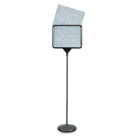 Quartet Pedestal Sign, 14"x11", Black 3655